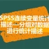 SPSS连续变量统计描述-分组对数据进行统计描述