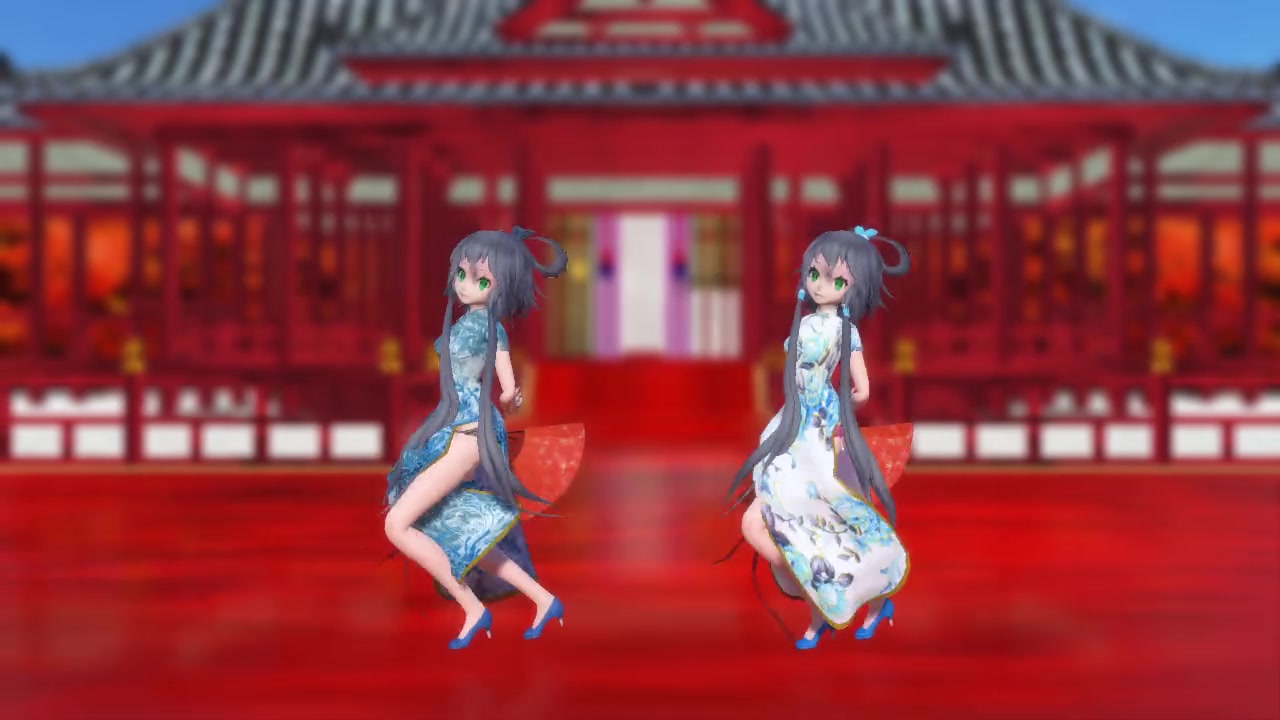 【mmd】两只小天依的千本幼女 旗袍洛天依 千本樱