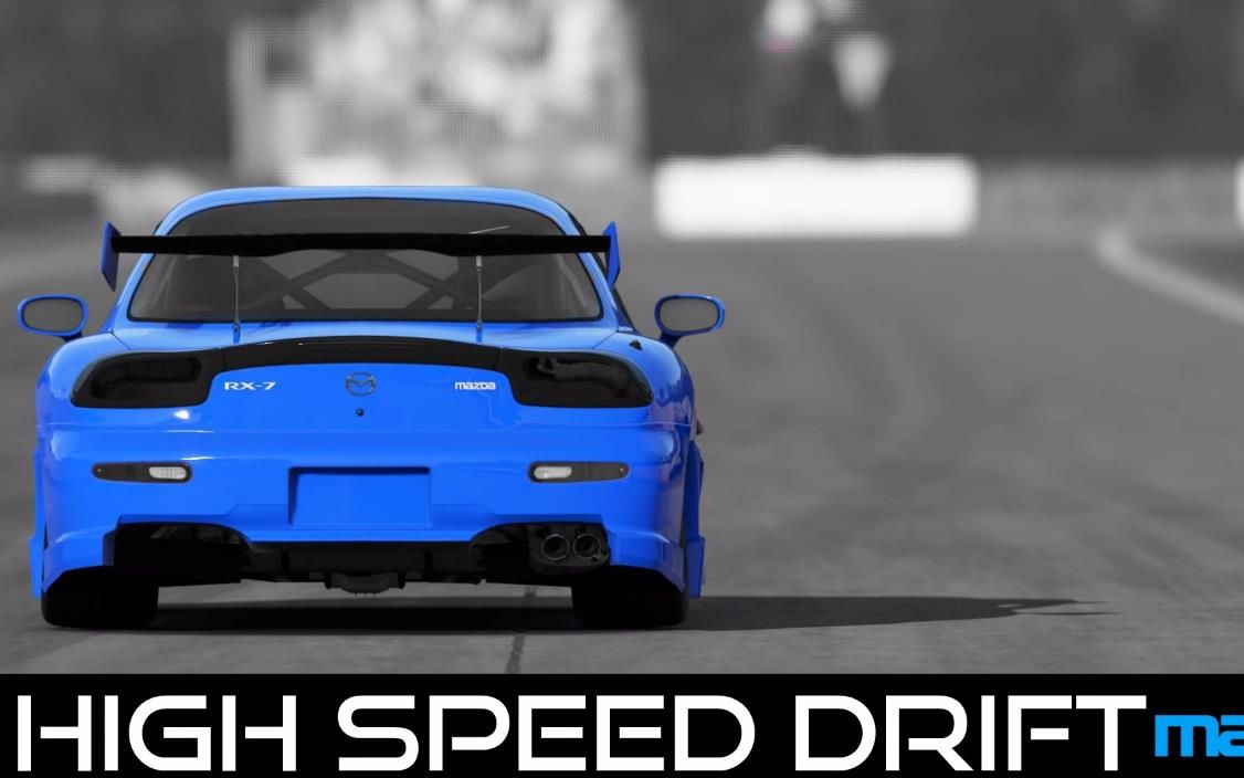 极限竞速6 mazda rx7 - high speed drift - motion in blue系列