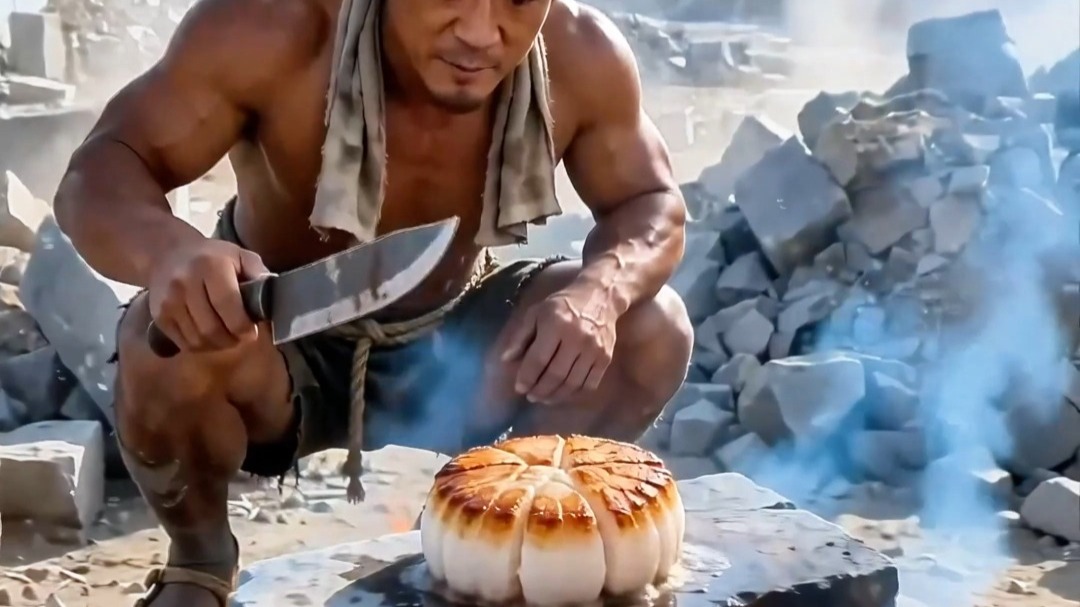 石板沸油焅白肉！大明采石匠的暴躁午餐，嘎嘎香