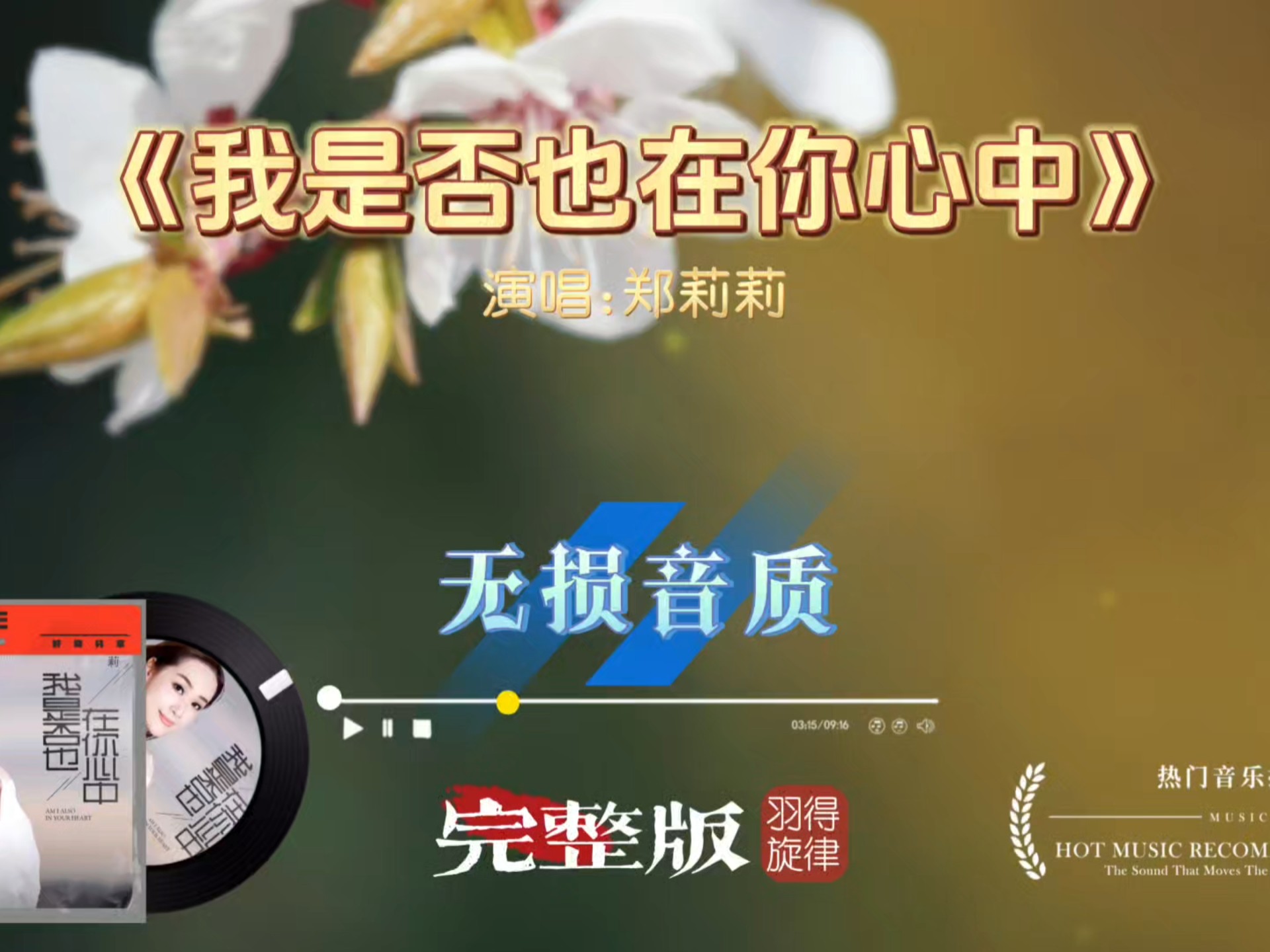 郑莉莉歌曲《我是否也在你心中》完整版，好美的独唱，声情并茂，感人至深