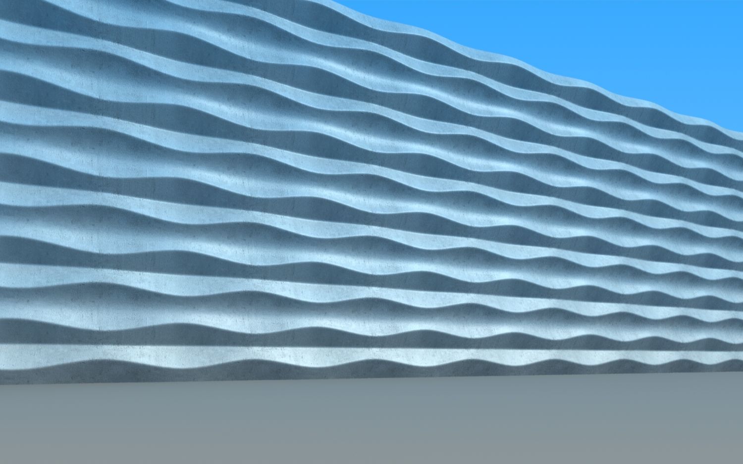 波浪形方条形象墙 - 2019年图册（铝板幕墙天花） - 宏铝单板厂家-铝板幕墙天花-产品节点图片_工程|吊顶|安装|图片