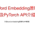 37、Word Embedding原理精讲及其PyTorch API教程讲解