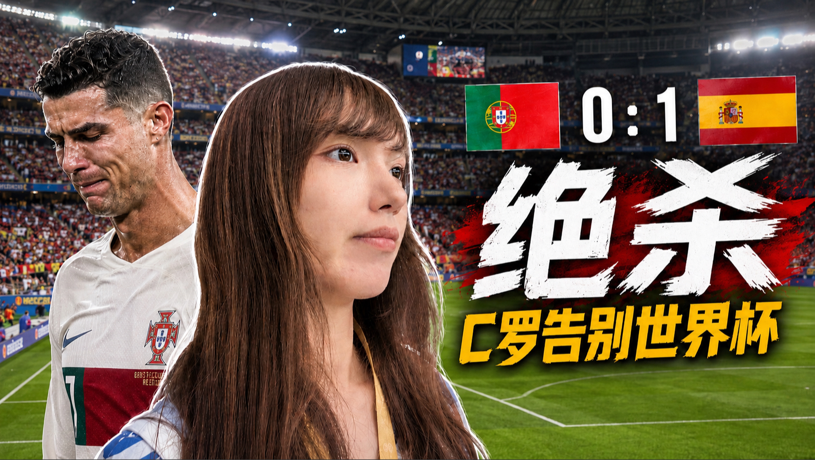 【B站独家】观战西班牙1:0葡萄牙，C罗泪别世界杯