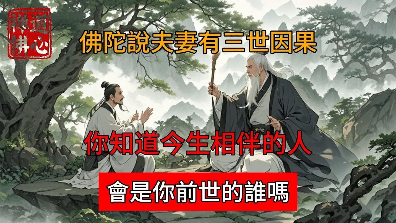 佛陀說夫妻有三世因果，你知道今生相伴的人會是你前世的誰嗎？ #佛教 #禪學 #禪道 #修心修行 #禪道佛心 #禪悟人生 #南無阿彌陀佛