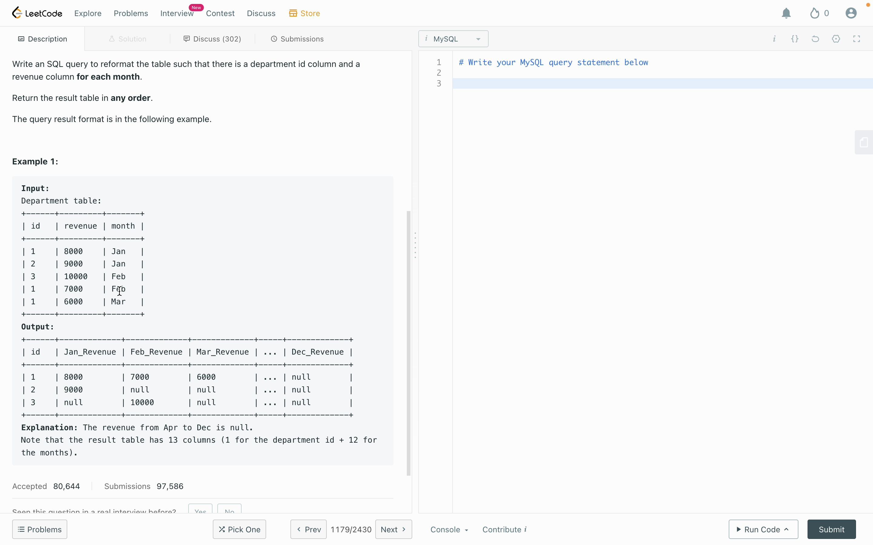 sql-leetcode-1179-reformat-department-table-bilibili