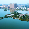 航拍中国四大名湖之一中原水城睢县北湖