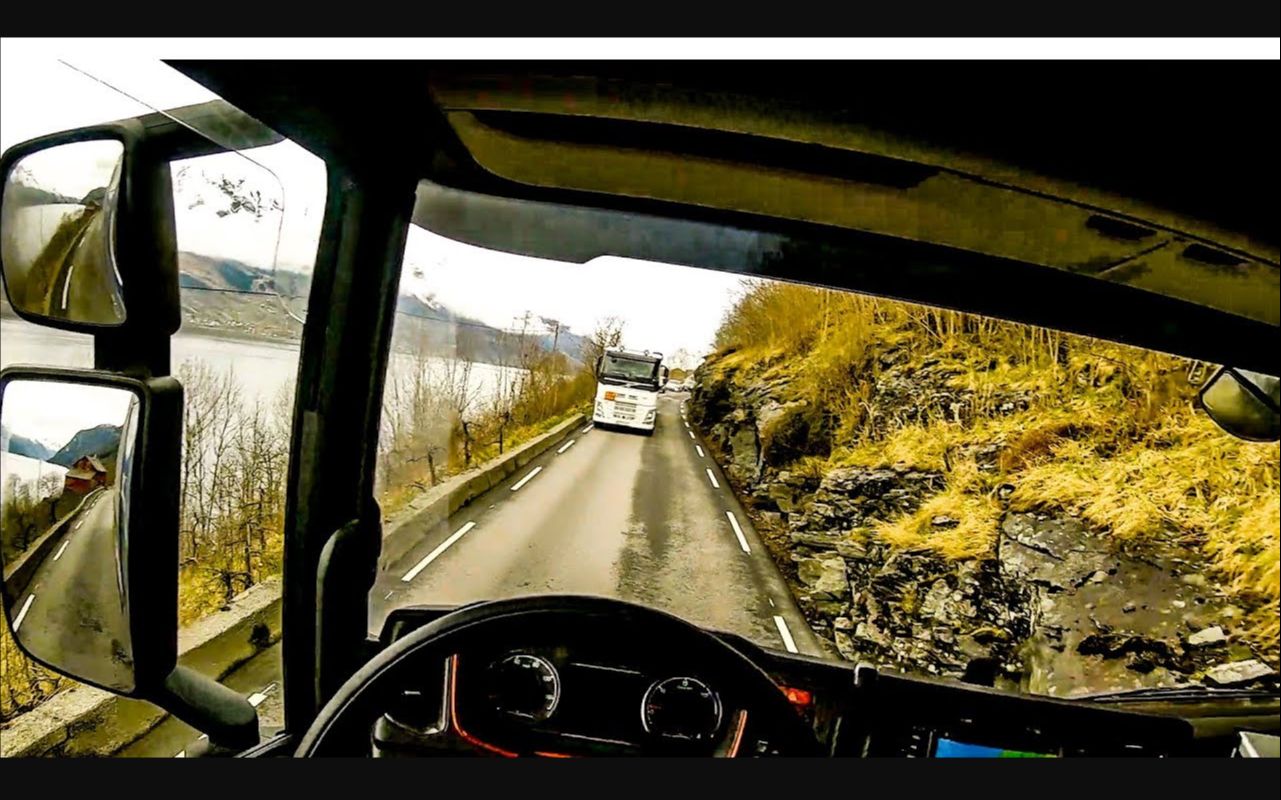 第一视角 卡车驾驶 斯堪尼亚 S520 - Odda - Ålvik Rv13