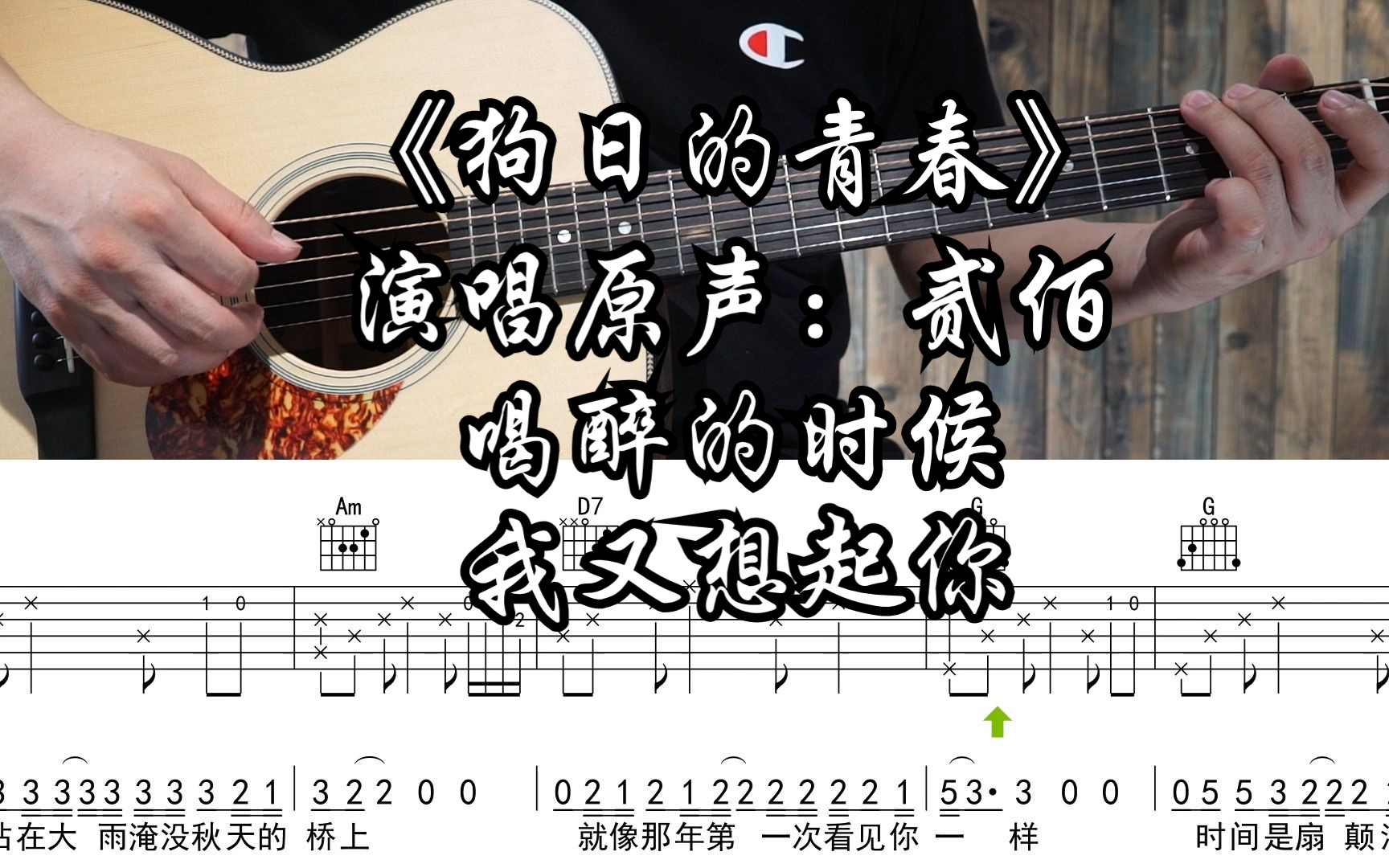狗日的青春吉他谱 - 贰佰 - G调吉他弹唱谱 - 琴谱网