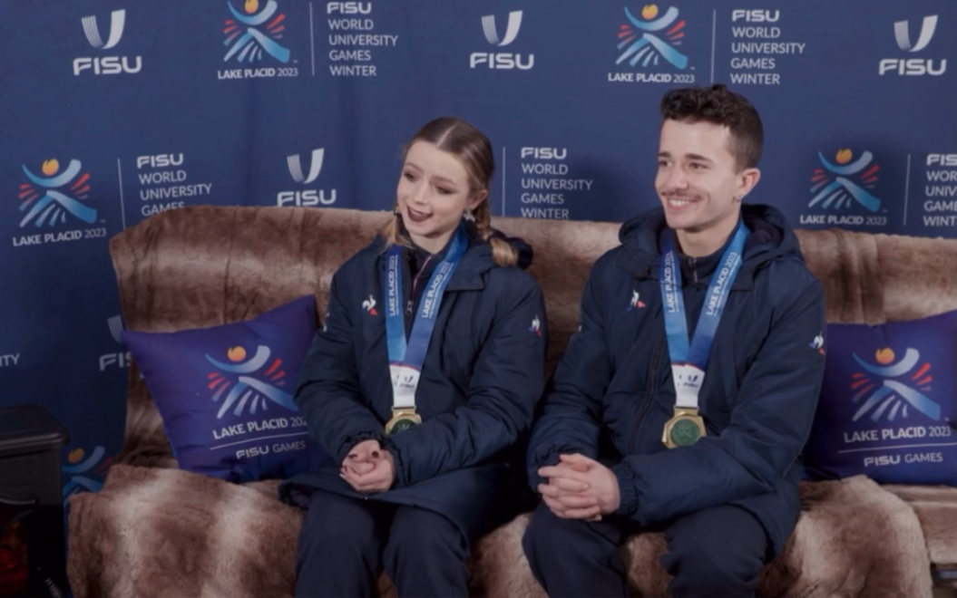 【2023大冬会】冰舞冠军采访 法国 Marie Dupayage & Thomas Nabais