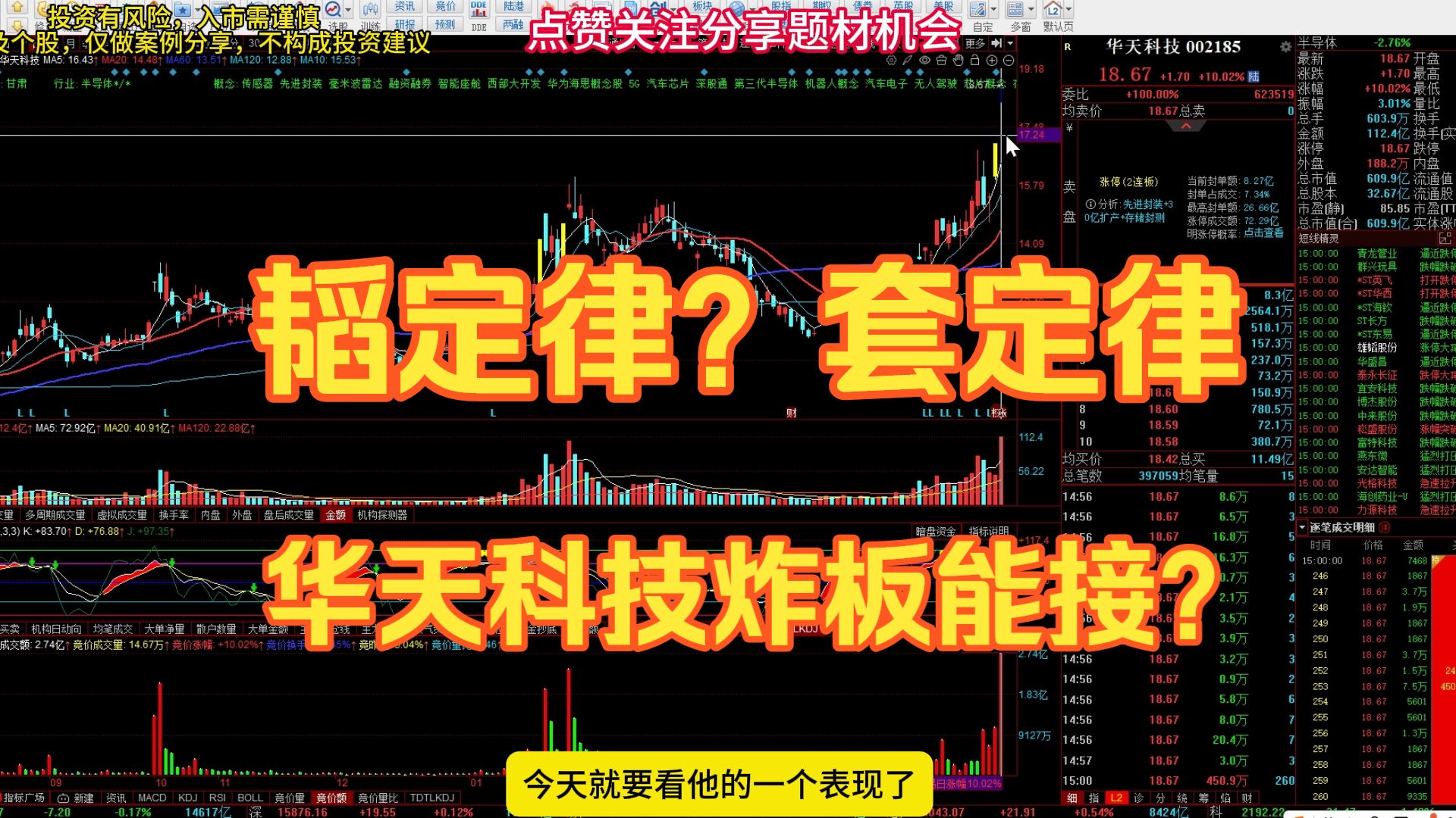 科技上演跳水潮，要退潮？华天科技112亿高位接盘，半导体尾盘暴力回流