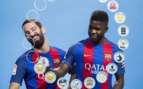 【日常足球】巴萨阿尔达图兰和乌姆蒂蒂用emojis表情评价队友