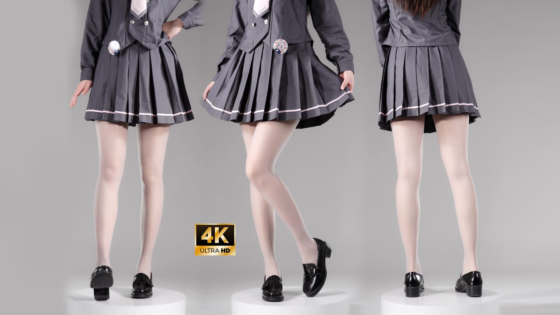 黑色伯爵猫与灰色套装