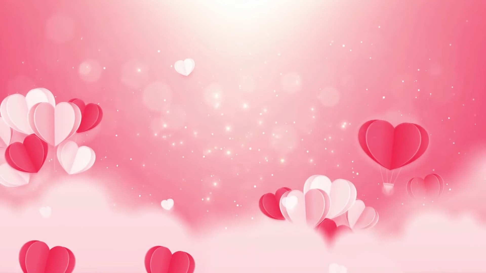 【舞台背景】26- 粉色爱心粒子飞舞动态循环视频背景❤️ 浪漫梦幻舞蹈晚会年会循环动画