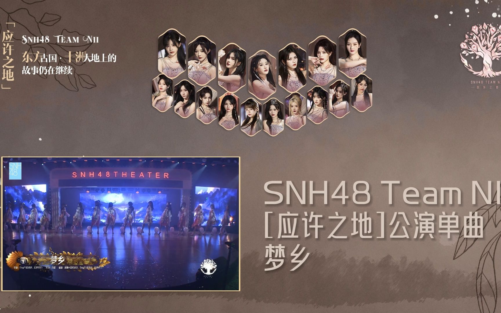 【SNH48】Team NII《应许之地》公演单曲《梦乡》（替换音源自加字幕）