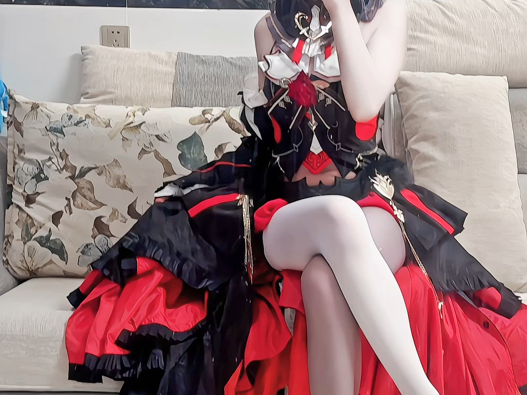 Black and white silk.