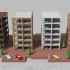 【建筑灾害模拟】四种结构的建筑的抗震效果（左→右：钢结构/木结构/混凝土结构/砖结构）（作者：EarthquakeSim