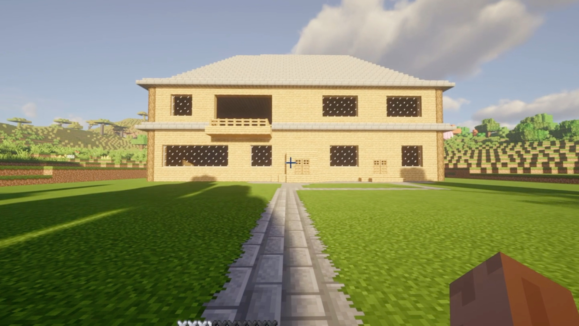 当你想象中的建筑和你实际上你建的建筑：