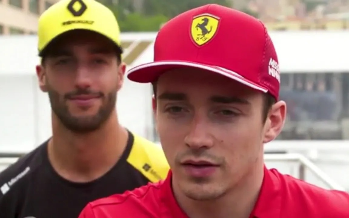 里卡多背后偷袭 Daniel Ricciardo trolls Charles Leclerc when asked if he can win