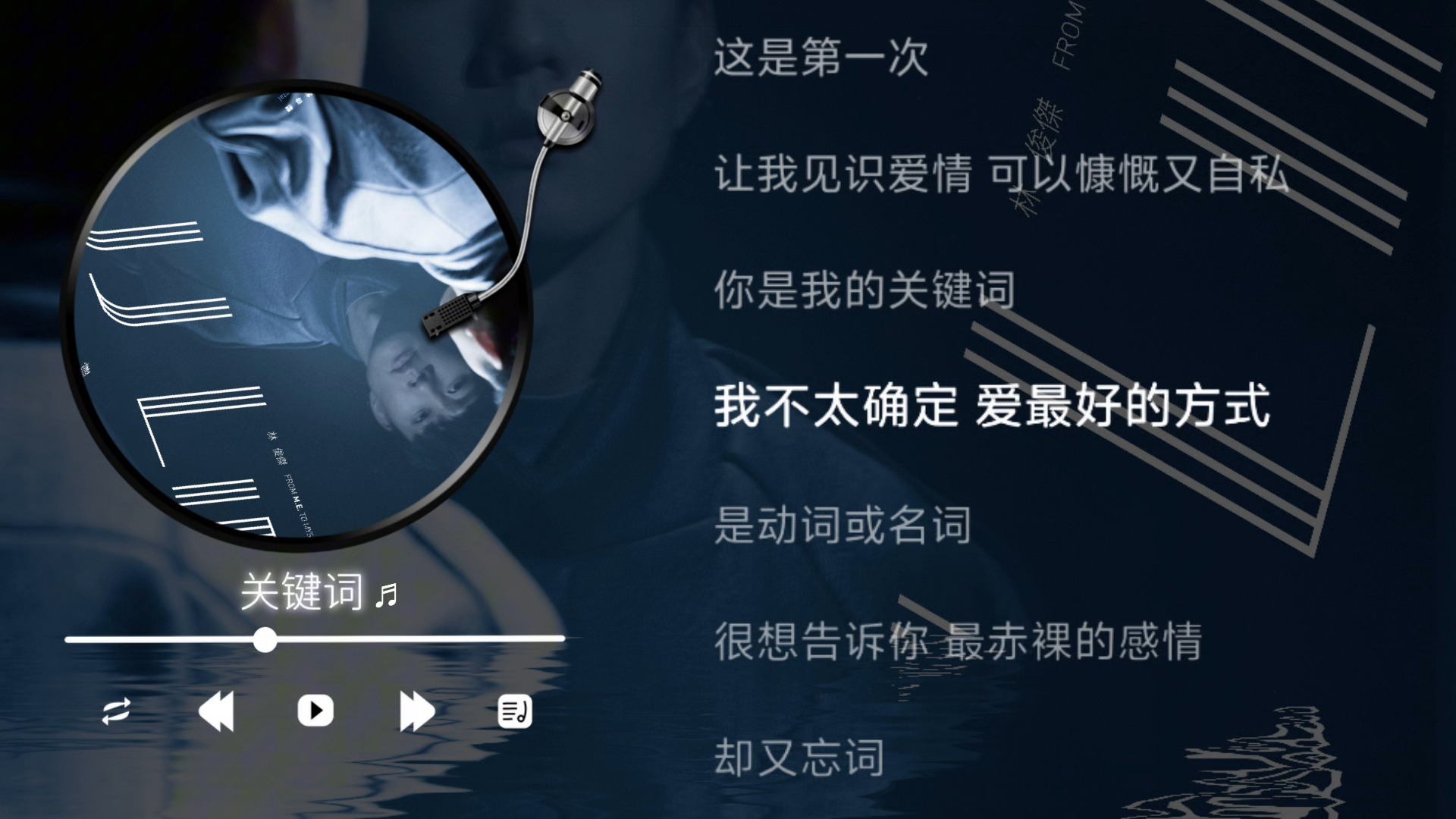 林俊杰-关键词（伴奏）