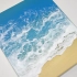 如何只用4种颜色画海?️｜简易沙滩丙烯画法教程