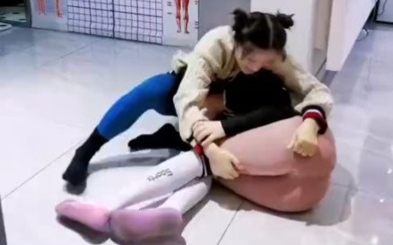 It's so hard. Sisters fighting, and they're crying.