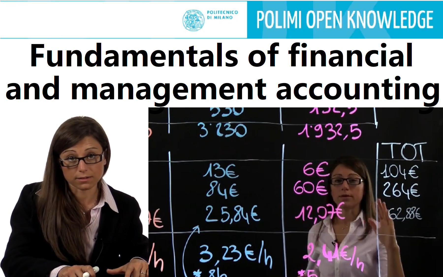 财务与管理会计基础丨Fundamentals of financial and management accounting丨米兰理工大学 Agostino教师