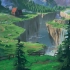 【虚幻4】UE4风格化开放世界之瀑布悬崖，场景实机展示！