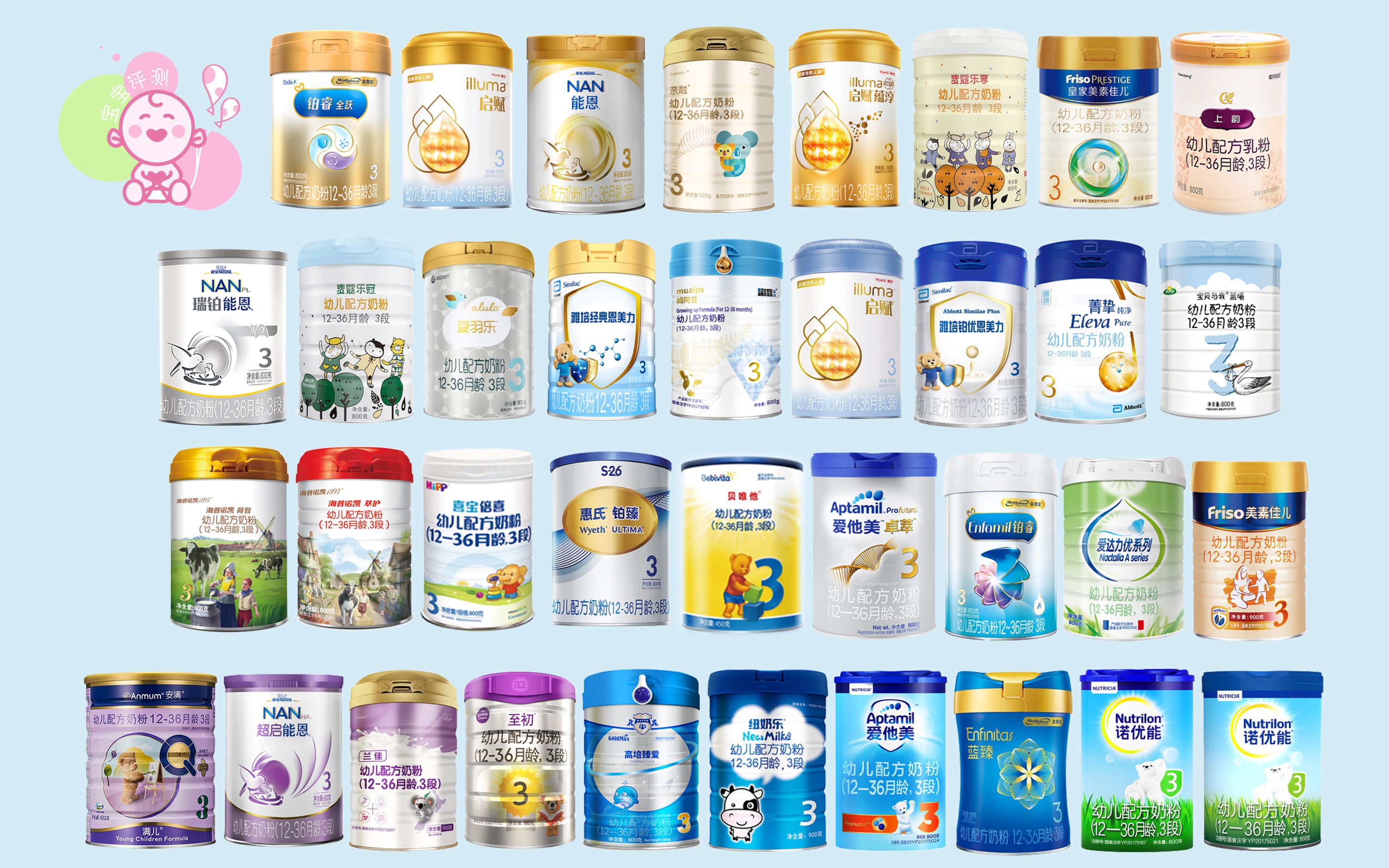 36款国行版3段奶粉评测：1岁以上选奶粉要这么纠结吗？