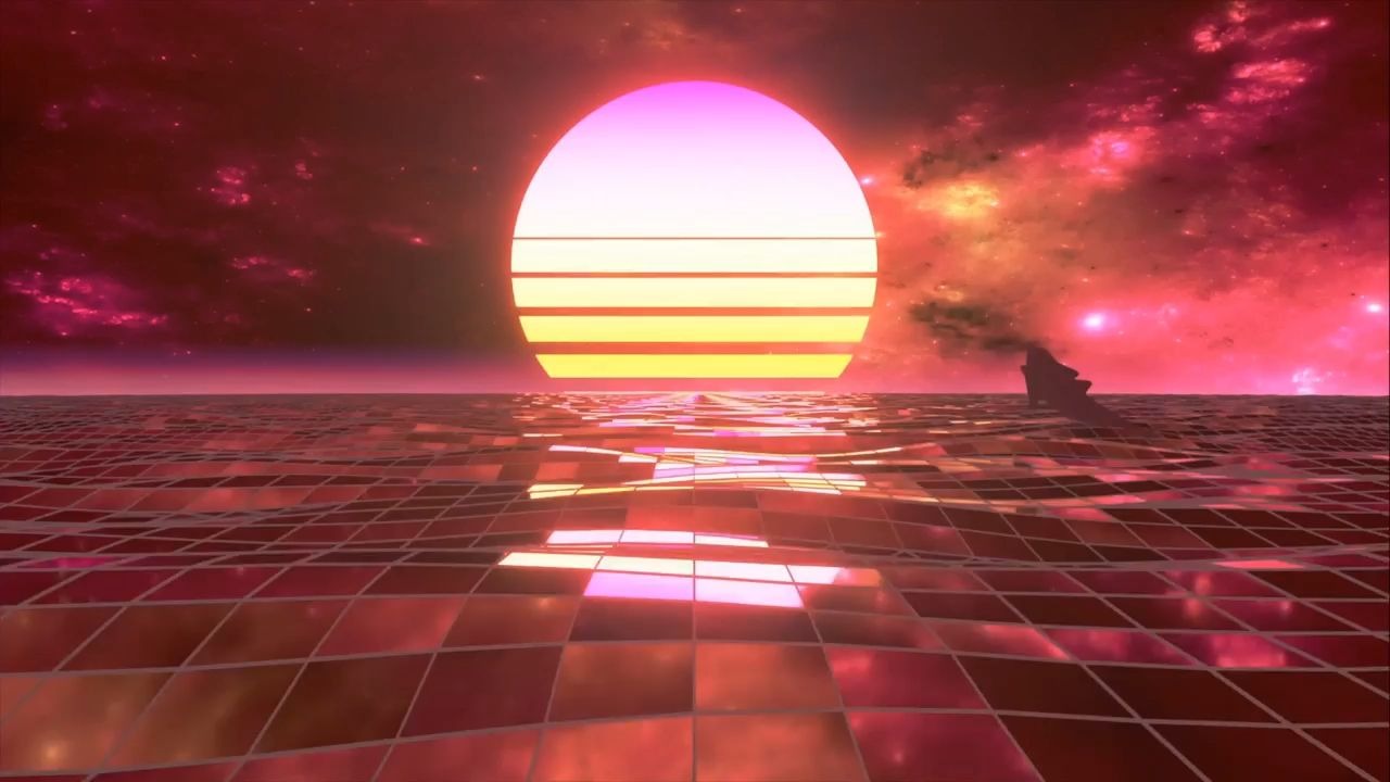 q505 炫酷3D科幻科技未来赛博朋克城市街道街景夜景酒吧大屏幕led背景素材视频