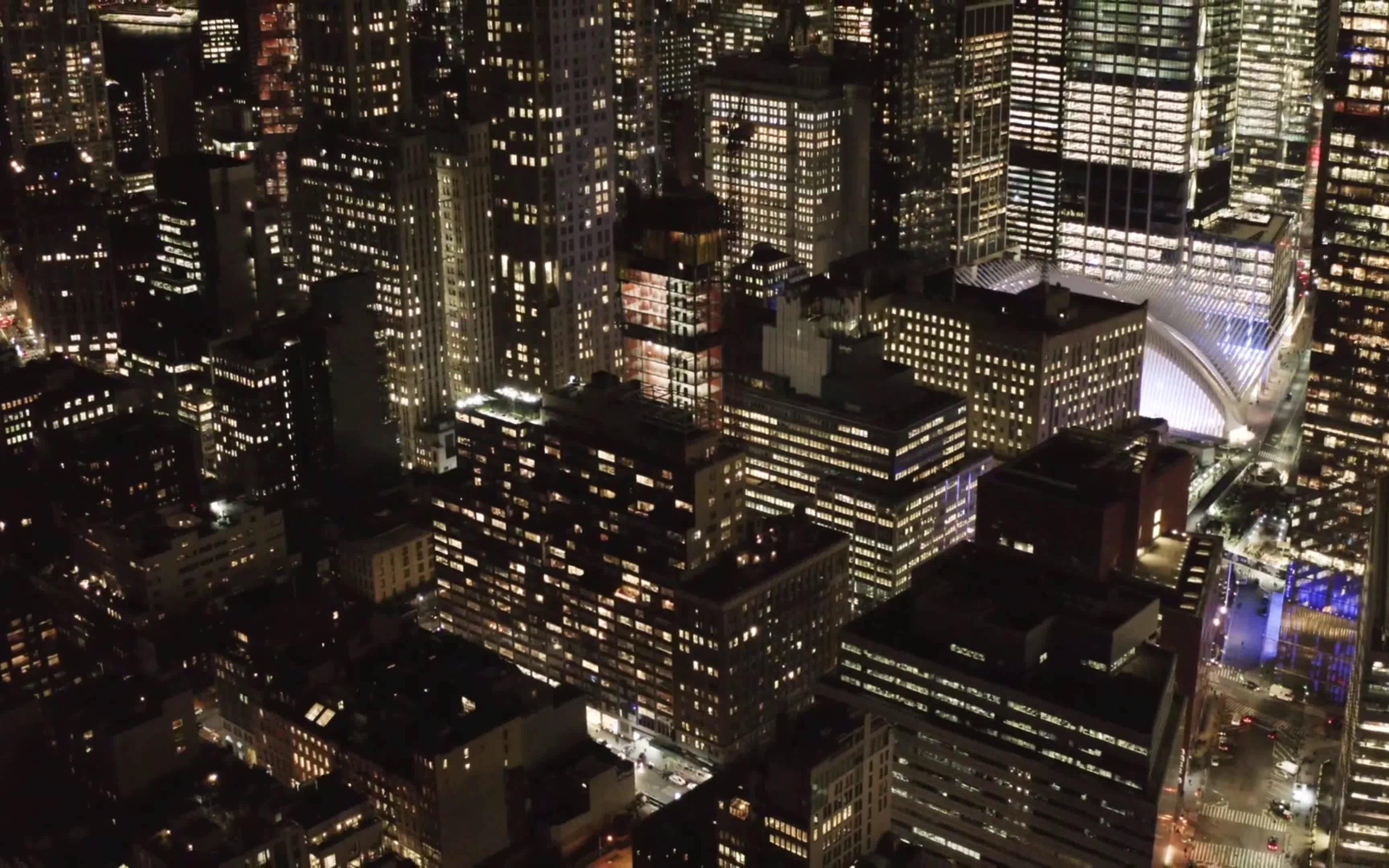 【内透无敌】NYC-New York City-纽约-曼哈顿下城+曼哈顿中城的中心商务区夜景