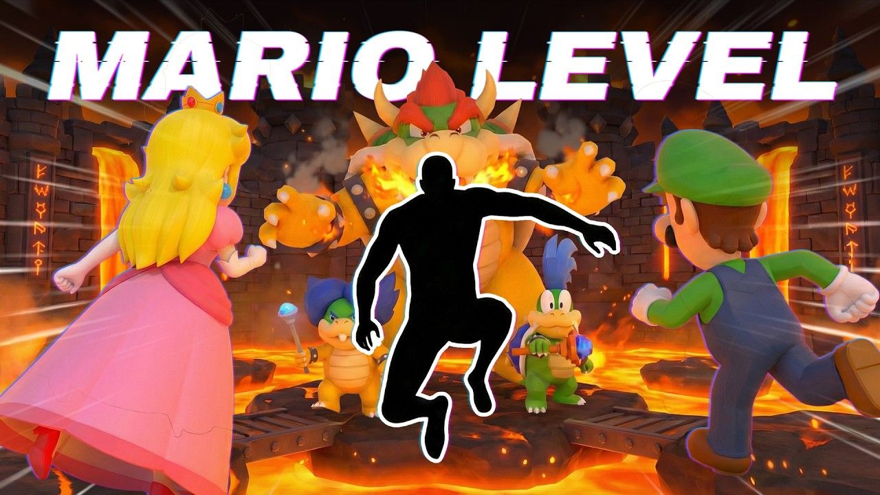 跟着马里奥一起闯关｜沉浸式互动热身｜儿童运动｜儿童跑酷