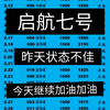 启航七号  昨天状态不佳  今天继续加油保持冲刺加油加油