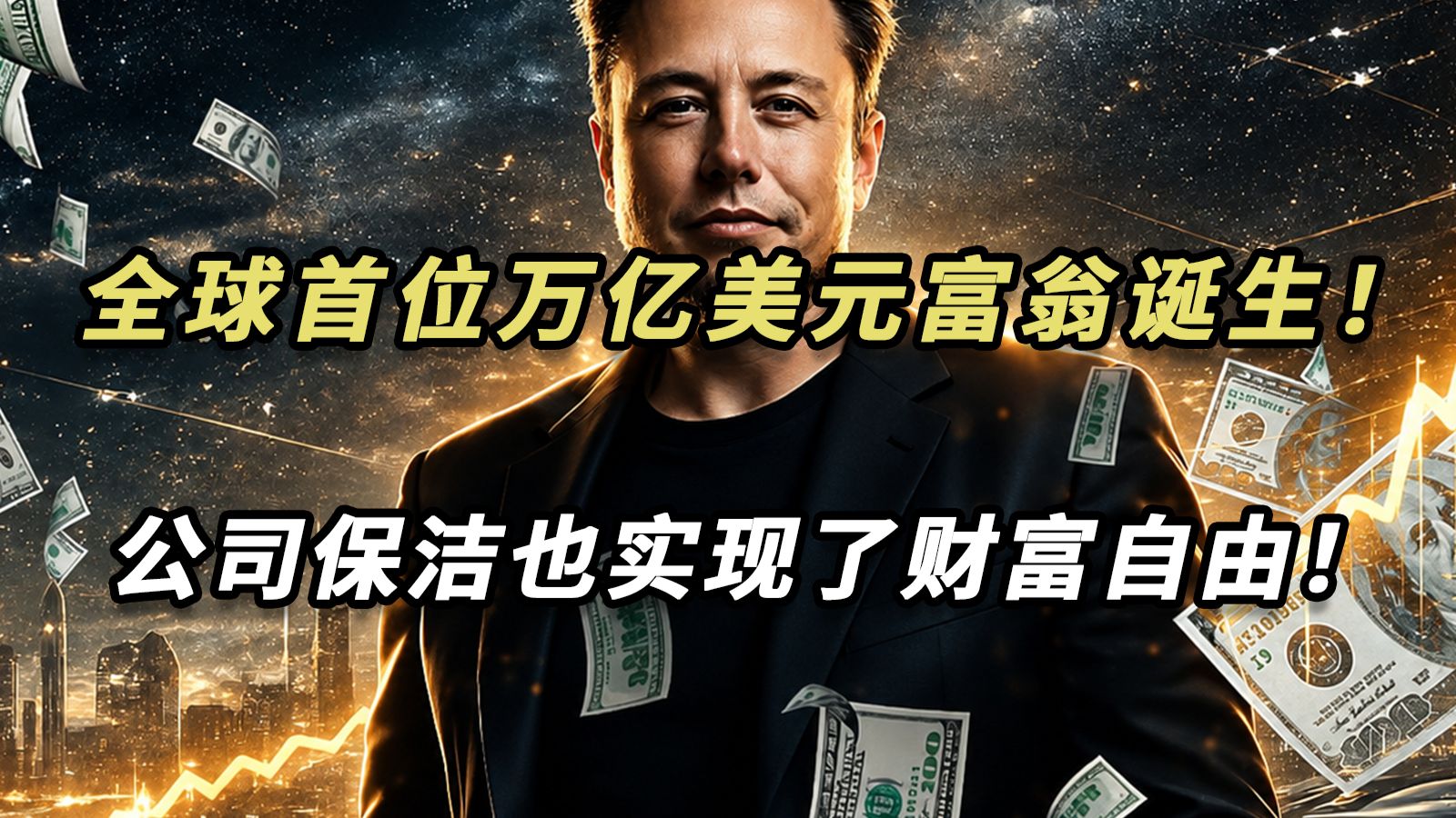 马斯克成为全球首位万亿富翁！公司保洁也实现了财富自由！