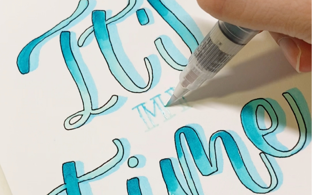 【花体英文】海洋风格拉满的Brushlettering~哔哩哔哩bilibili