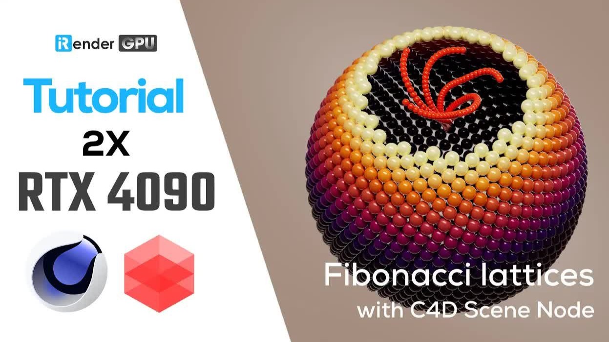 【中配】【C4D Scene Node】斐波那契格网