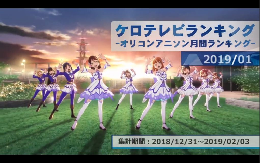 动画歌曲销量排行 2019年1月总榜单