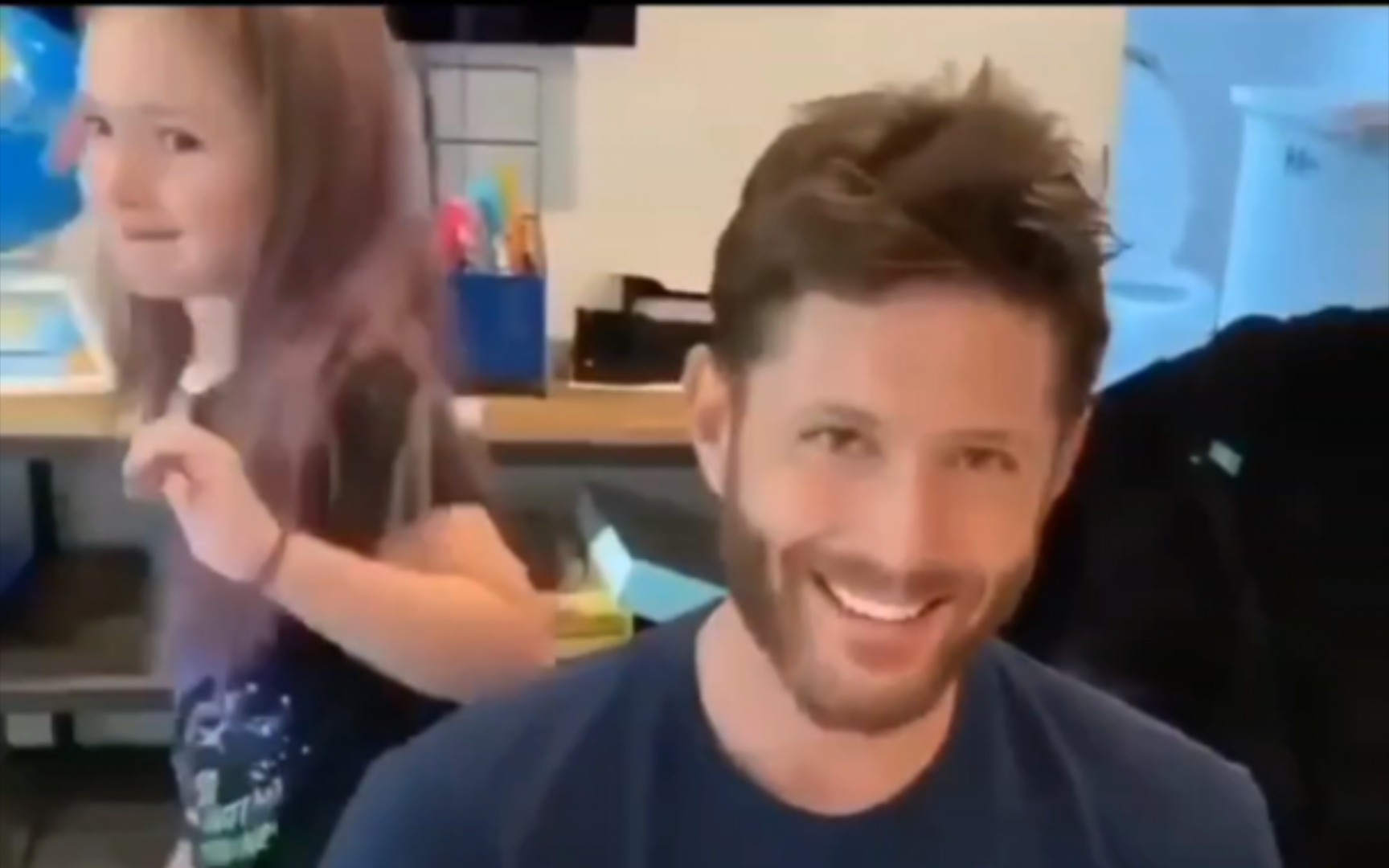 ［Jensen Ackles］珍和他的女儿JJ（awwww）