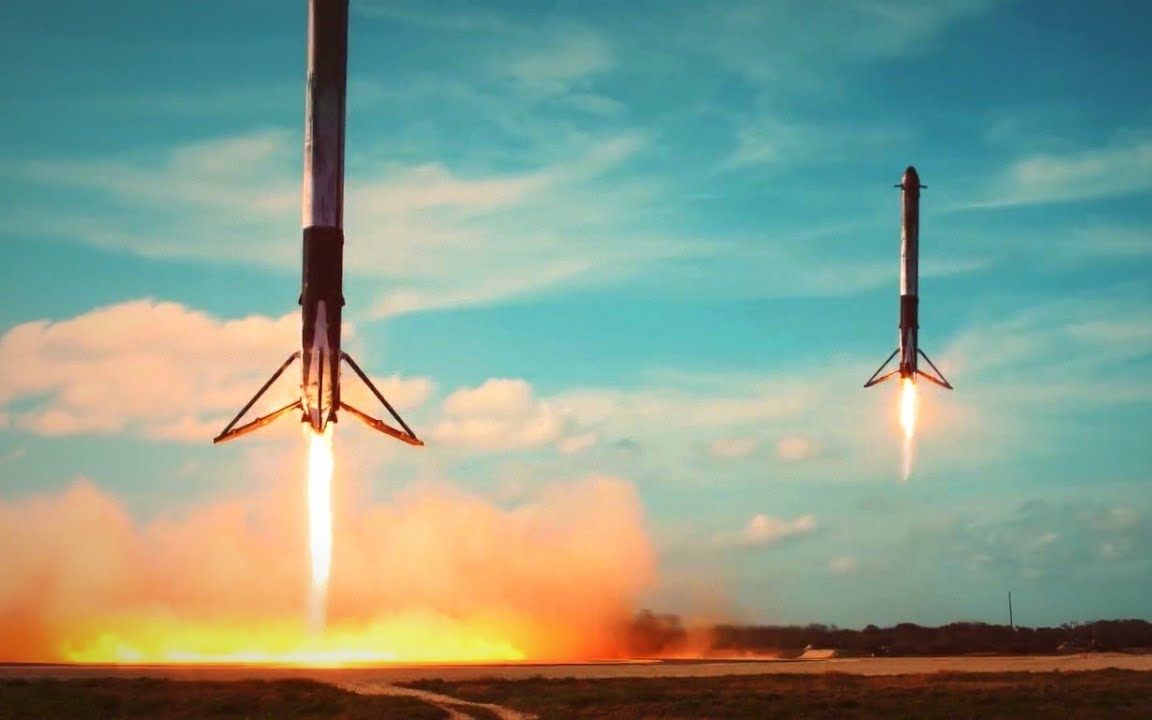 【中英字幕】SpaceX超燃混剪！猎鹰重型火箭成功回收!