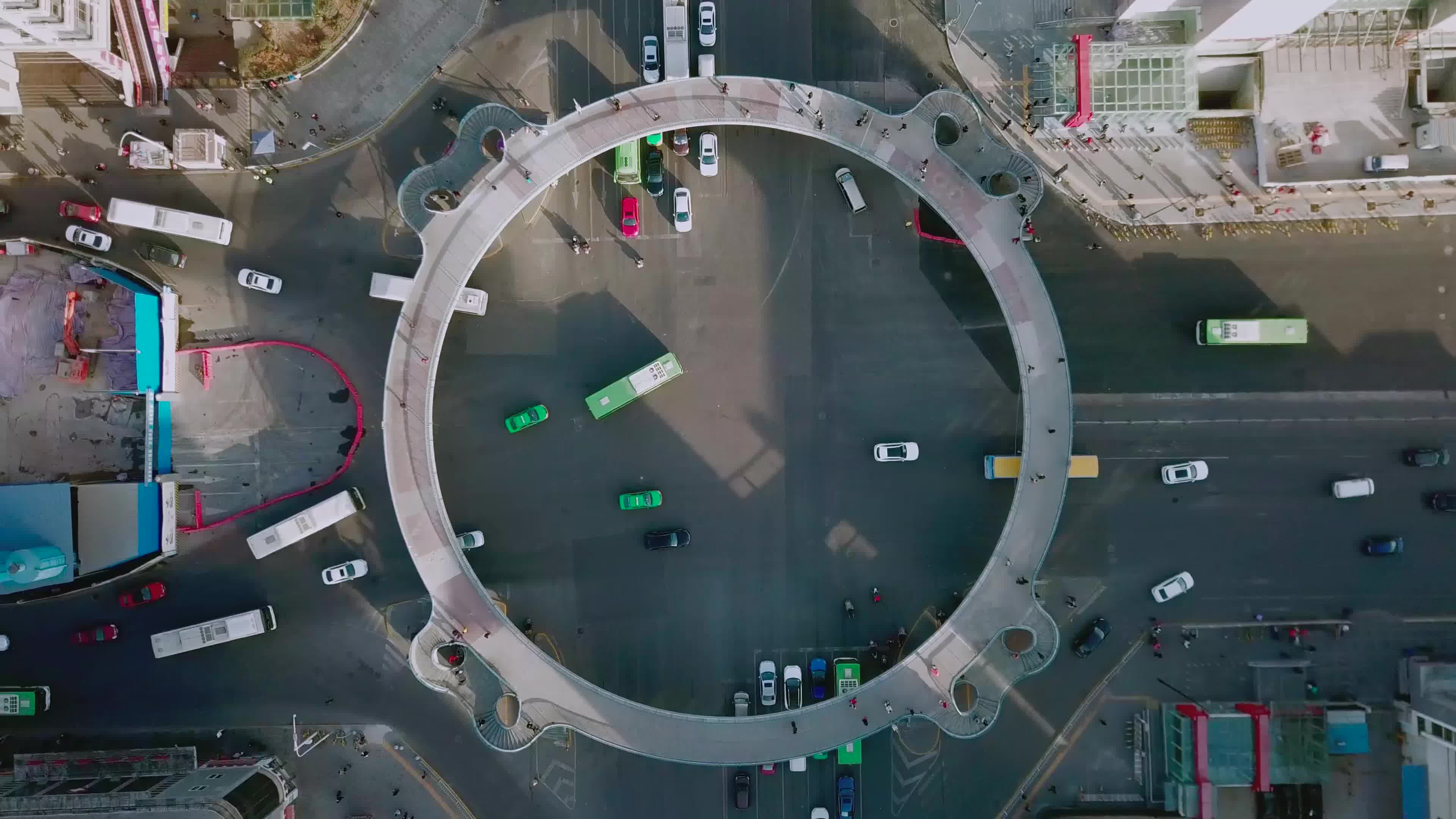 【航拍】skypixel天空之城 西安市五路口天桥航拍