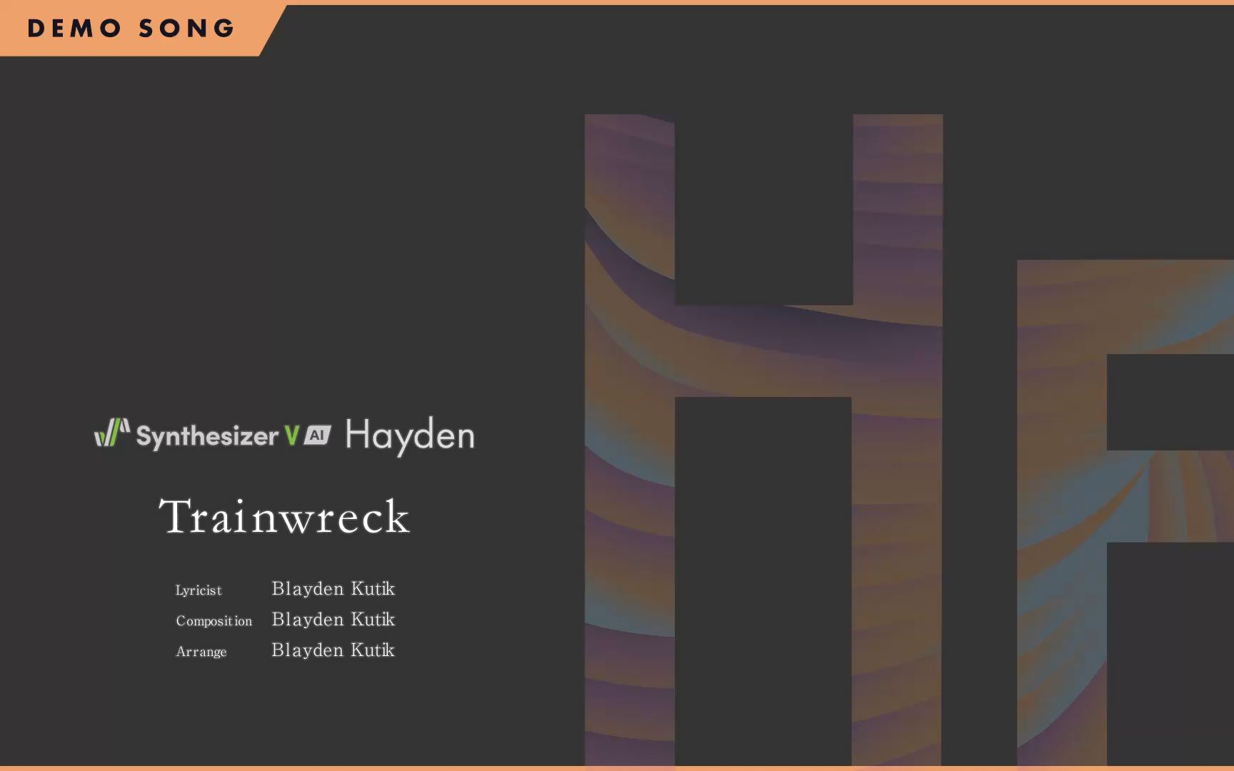 Hayden 原创《Trainwreck》 | 英文 AI 男声试唱