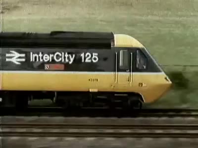 【英国铁路广告】Inter City 125 (HST) 列车因超速被一辆Class37警车追上罚款