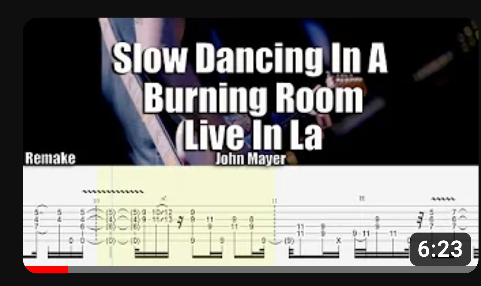 【学囧妹就对】完美吉他谱！Slow Dancing in a Burning Room Live in La - John Mayer 重制版