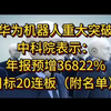 华为机器人强势来袭，中科院官宣！！市场传来重磅消息！！目标20连板