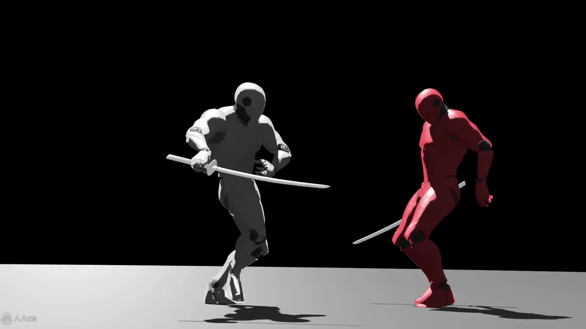 忍者角色攻击行走等动作动画UE游戏素材