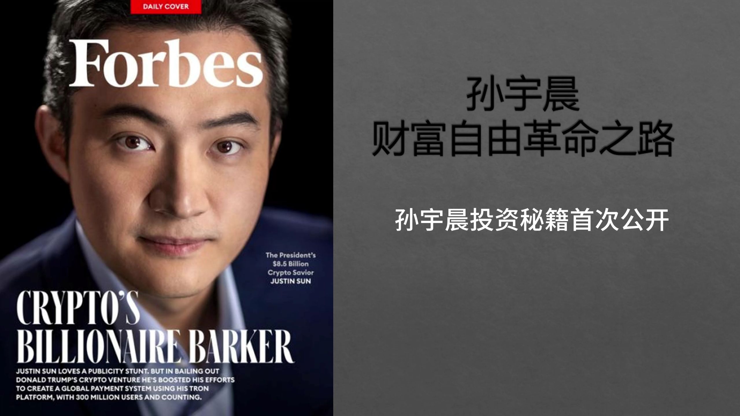 孙宇晨财富自由革命之路002孙宇晨投资秘籍首次公开