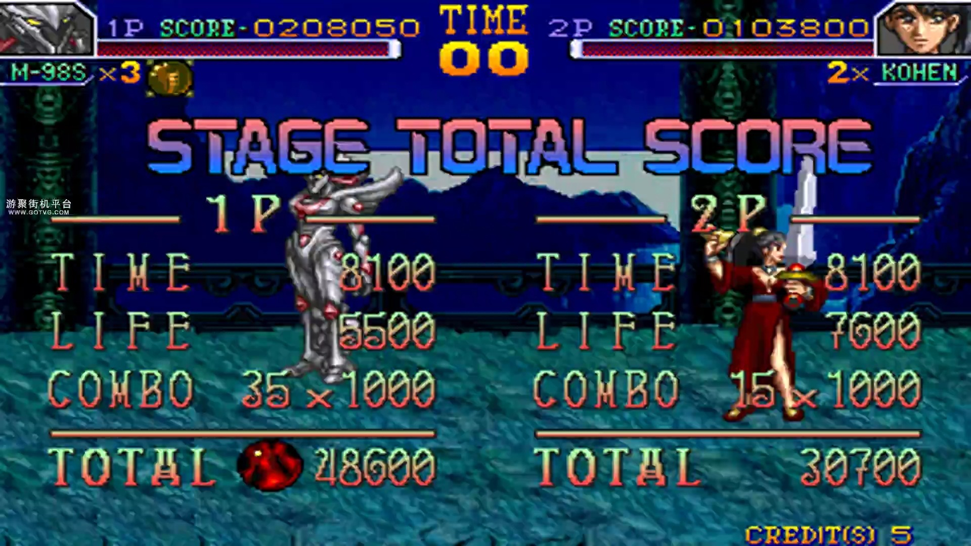 街机《征战者》最高难度双打禁球一命通关！玩家（1P：烟涩 2P：七神俺）