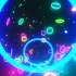[4K] 1 小时的大量气泡的圆形物体霓虹灯 ? 泡泡隧道循环动画 - 年会舞台背景