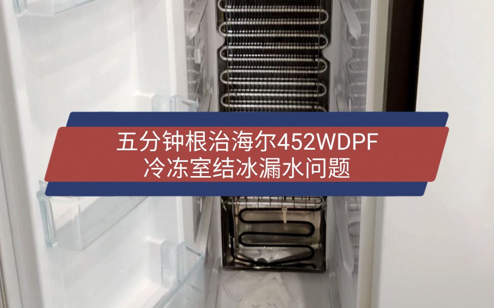 五分钟根治海尔BCD-452WDPF冷冻室结冰漏水问题