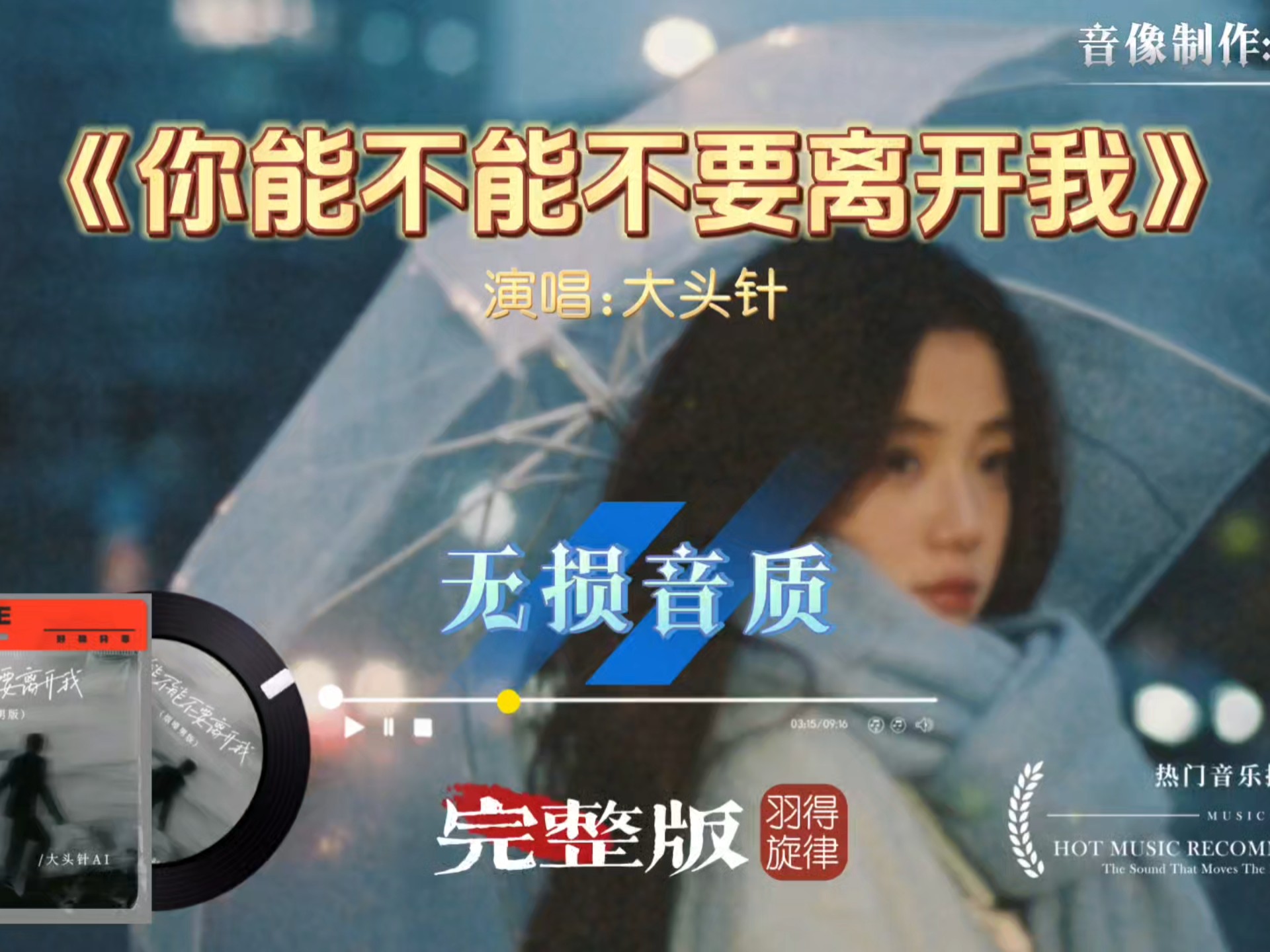 大头针歌曲《你能不能不要离开我》完整版，烟嗓像一杯陈年威士忌，醇厚而迷人